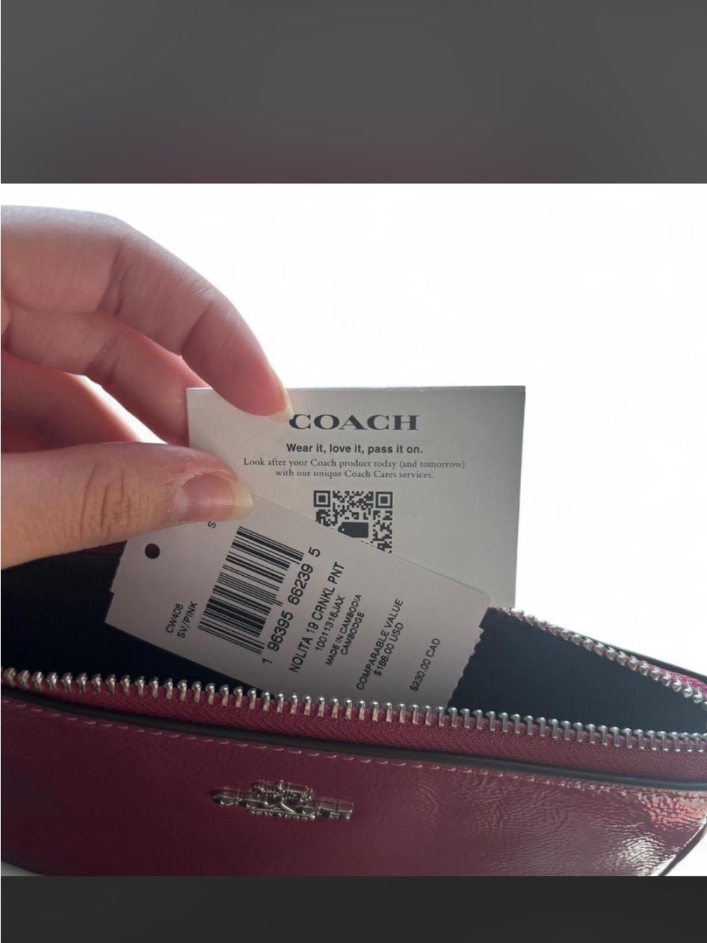 Coach Pink Leather Bag - Picture 3 of 3